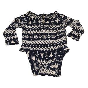 Old Navy Baby Winter-Themed Knit One Piece 0-3 Months Snap Closure